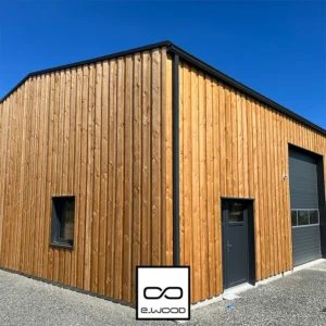 BARDAGE BOIS EPICÉA CLASSE 3.1 VERT - ROUGH 19*175*LONG.DISPONIBLE - Ambiance1 img