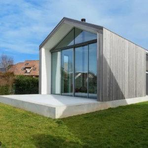 BARDAGE BOIS EPICÉA CLASSE 3.1 GRIS INTEMPOREL - SVEN2 27*68*LONG.DISPONIBLE - Ambiance3 img