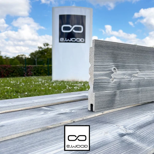 BARDAGE BOIS EPICÉA CLASSE 3.1 GRIS PATINE - BJORN 27*172*LONG.DISPONIBLE - Zoom img