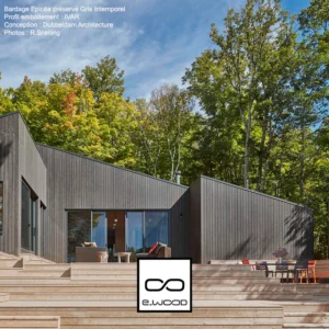 BARDAGE BOIS EPICÉA CLASSE 3.1 GRIS INTEMPOREL - KARL 21*70*LONG.DISPONIBLE - Ambiance1 img