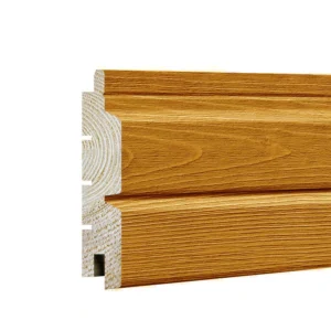 BARDAGE BOIS EPICÉA CLASSE 3.1 SATURÉ TON BOIS AMBRÉ (MIEL HONEY) - ASLOG 27*125*4460 - Zoom img