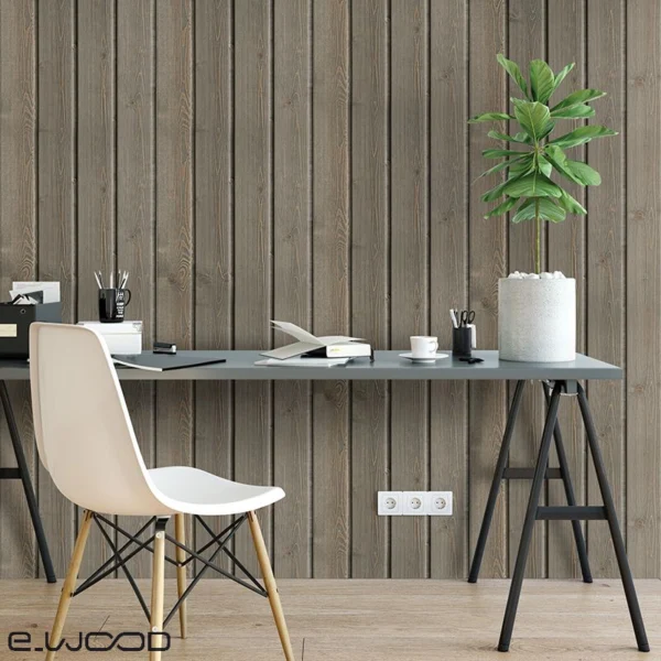 BARDAGE BOIS EPICÉA CLASSE 3.1 SATURÉ GRIS FUSAIN - IVAR 20*125*LONG.DISPONIBLE - Ambiance1 img