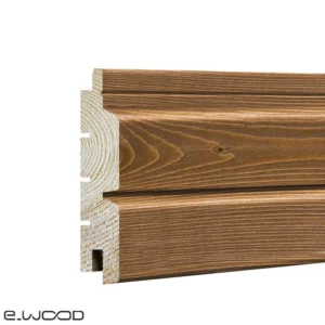 BARDAGE BOIS EPICÉA CLASSE 3.1 SATURÉ TON BOIS BRUN (HAVANE) - ASLOG 26*122*LONG.DISPONIBLE - Zoom img