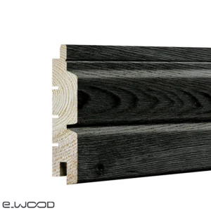 BARDAGE BOIS EPICÉA CLASSE 3.1 SATURÉ NOIR CALFAT - ASLOG 26*122*LONG.DISPONIBLE - Zoom img