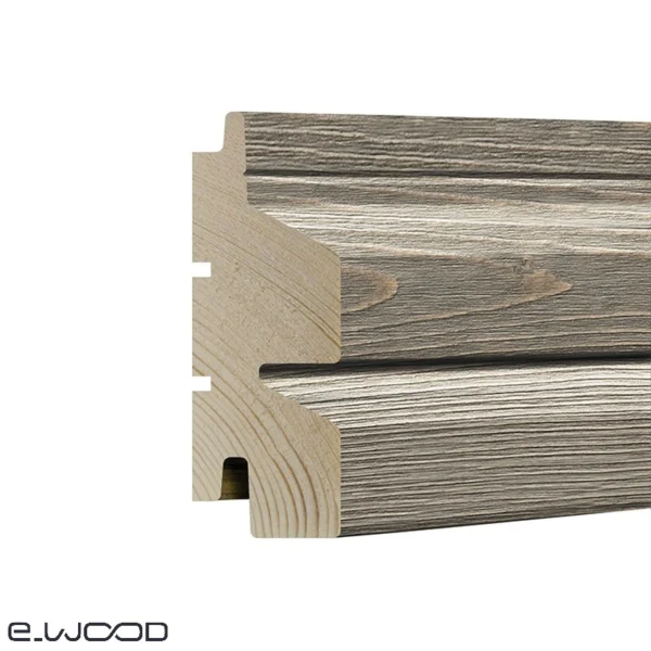 BARDAGE BOIS EPICÉA CLASSE 3.1 SATURÉ GRIS FUSAIN - ASLAK 40*95*LONG.DISPONIBLE - Zoom img
