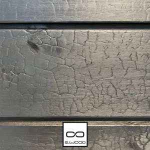 BARDAGE BOIS EPICÉA ASPECT BRÛLÉ CLASSE 3.1 SATURÉ NOIR CHARBON - IVAR 20*125*LONG.DISPONIBLE - Zoom2 img