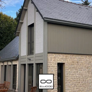 BARDAGE BOIS EPICÉA CLASSE 3.1 PEINT VERT JADE - IVAR 20*125*LONG.DISPONIBLE - Ambiance1 img
