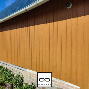 BARDAGE BOIS EPICÉA CLASSE 3.1 PEINT TON BOIS SABLE - IVAR 20*125*LONG.DISPONIBLE - Ambiance2 img