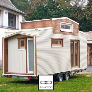 BARDAGE BOIS EPICÉA CLASSE 3.1 PEINT BLANC PERLE - ASLOG 26*122*LONG.DISPONIBLE - Ambiance1 img