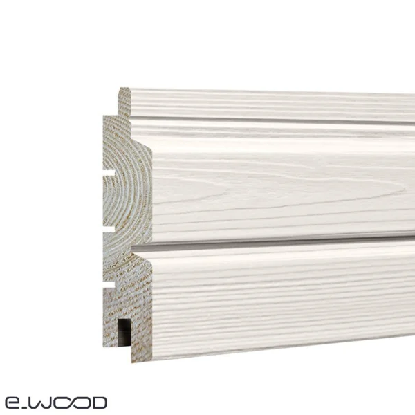 BARDAGE BOIS EPICÉA CLASSE 3.1 PEINT BLANC PERLE - ASLOG 26*122*LONG.DISPONIBLE - Zoom img