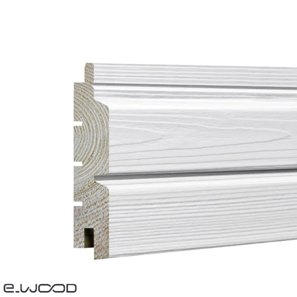 BARDAGE BOIS EPICÉA CLASSE 3.1 PEINT BLANC - ASLOG 26*122*LONG.DISPONIBLE - Zoom img