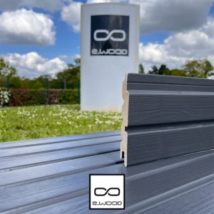 BARDAGE BOIS EPICÉA CLASSE 3.1 PEINT GRIS ANTHRACITE - ASLOG1 20*125*LONG.DISPONIBLE - Zoom img