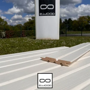 BARDAGE BOIS EPICÉA CLASSE 3.1 PEINT BLANC PERLE - ASLOG1 20*125*LONG.DISPONIBLE - Zoom2 img