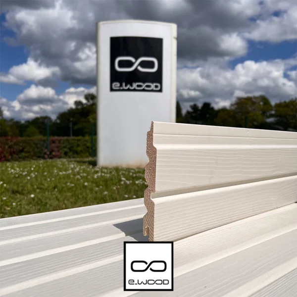 BARDAGE BOIS EPICÉA CLASSE 3.1 PEINT BLANC PERLE - ASLOG1 20*125*LONG.DISPONIBLE - Zoom img