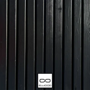 BARDAGE BOIS EPICÉA CLASSE 3.1 PEINT NOIR INTENSE BLACK - KARL1 40*40*LONG.DISPONIBLE - Packshot1 img