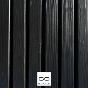 BARDAGE BOIS EPICÉA CLASSE 3.1 PEINT NOIR INTENSE BLACK - KARL1 40*40*LONG.DISPONIBLE - Zoom2 img