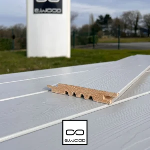 BARDAGE BOIS EPICÉA CHOIX B CLASSE 3.1 PEINT GRIS LUMIÈRE - IVAR 20*125*LONG.DISPONIBLE - Zoom2 img
