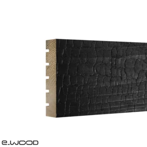 BARDAGE BOIS EPICÉA ASPECT BRÛLÉ CLASSE 3.1 SATURÉ NOIR CHARBON - KÄAR 19*145*LONG.DISPONIBLE - Zoom img