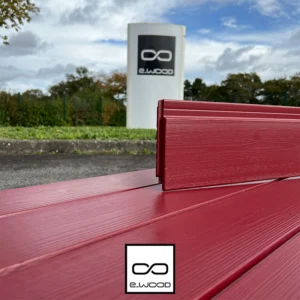 BARDAGE BOIS EPICÉA CHOIX B CLASSE 3.1 PEINT ROUGE RUBIS - IVAR 20*125*4460 - Zoom img