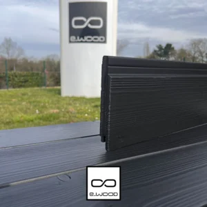 BARDAGE BOIS EPICÉA CHOIX B CLASSE 3.1 PEINT NOIR INTENSE BLACK - IVAR 20*125*LONG.DISPONIBLE - Zoom img