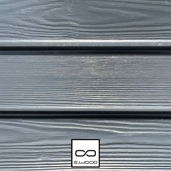 BARDAGE BOIS EPICÉA CLASSE 3.1 PEINT GRIS GRAPHITE - ASLOG 27*125*4460 - Zoom img
