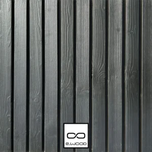 BARDAGE BOIS EPICÉA CLASSE 3.1 PEINT NOIR INTENSE BLACK - ASLOG 27*125*4460 - Packshot2 img