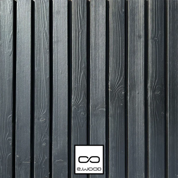 BARDAGE BOIS EPICÉA CHOIX B CLASSE 3.1 PEINT NOIR INTENSE BLACK - ASLOG 27*125*LONG.DISPONIBLE - Packshot1 img