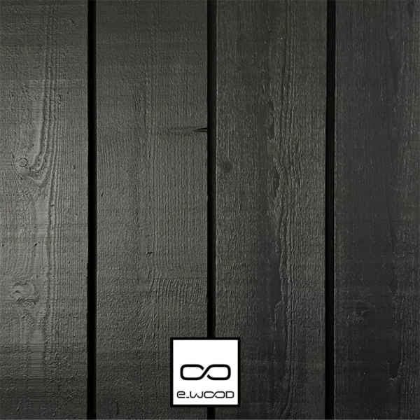 BARDAGE BOIS EPICÉA CLASSE 3.1 PEINT NOIR INTENSE BLACK - ROUGH 18*150*LONG.DISPONIBLE - Packshot3 img