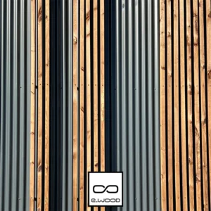 BARDAGE BOIS PIN SYLVESTRE CLASSE 4 BRUN - KARL1 45*45*LONG.DISPONIBLE - Ambiance2 img