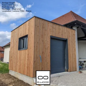 BARDAGE BOIS DOUGLAS CLASSE 3.2 ROSE DOUGLAS - KARL 21*45*LONG.DISPONIBLE - Ambiance1 img