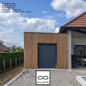 BARDAGE BOIS DOUGLAS CLASSE 3.2 ROSE DOUGLAS - KARL 21*45*LONG.DISPONIBLE - Ambiance3 img