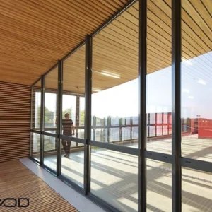 BARDAGE BOIS DOUGLAS CLASSE 3.2 ROSE DOUGLAS - KARL2 40*70*LONG.DISPONIBLE - Ambiance1 img