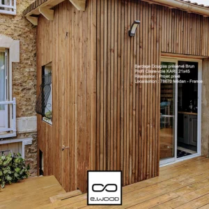 BARDAGE BOIS DOUGLAS CLASSE 3.2 BRUN - KARL 21*45*LONG.DISPONIBLE - Ambiance1 img