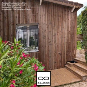 BARDAGE BOIS DOUGLAS CLASSE 3.2 BRUN - KARL 21*45*LONG.DISPONIBLE - Ambiance2 img