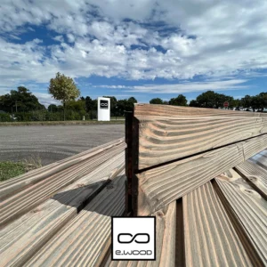 BARDAGE BOIS DOUGLAS CLASSE 3.1 GRIS PATINE - ASBJORN 26*130*4000 - Zoom img