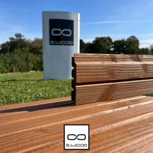 BARDAGE BOIS DOUGLAS CLASSE 3.1 SATURÉ TON BOIS HAVANE - ASLOG 26*122*LONG.DISPONIBLE - Zoom img