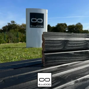 BARDAGE BOIS DOUGLAS CLASSE 3.1 SATURÉ NOIR CALFAT - ASLOG 26*122*LONG.DISPONIBLE - Zoom img