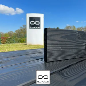 BARDAGE BOIS DOUGLAS CLASSE 3.2 SATURÉ NOIR ABSOLU - KARL MIX 21*385*LONG.DISPONIBLE - Zoom img