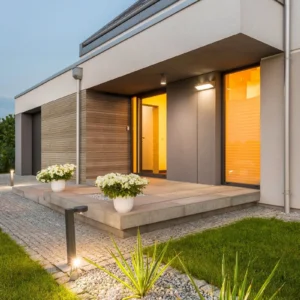 BARDAGE BOIS CHÂTAIGNIER ABOUTÉ CLASSE 4 NATUREL - ASLOG 21*125*3000 - Ambiance1 img