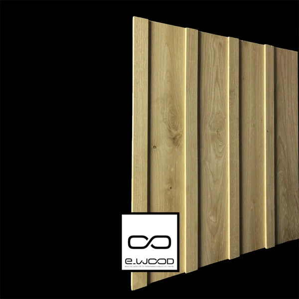BARDAGE BOIS CHÂTAIGNIER ABOUTÉ CLASSE 4 NATUREL - BJORN2 42*165*LONG.DISPONIBLE - Packshot2 img