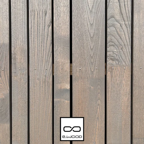 BARDAGE BOIS CHÂTAIGNIER ABOUTÉ CLASSE 4 GRIS SILVER GREY (GRIS) - KARL MIX 21*385*LONG.DISPONIBLE - Packshot2 img