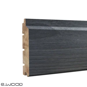 BARDAGE BOIS CHÂTAIGNIER ABOUTÉ CLASSE 4 SATURÉ NOIR INTENSE - LARS 20*132*3000 - Zoom img