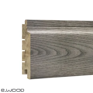 BARDAGE BOIS CHÂTAIGNIER ABOUTÉ CLASSE 4 SATURÉ GRIS SILVER GREY (GRIS) - IVAR 21*125*2900 - Zoom img