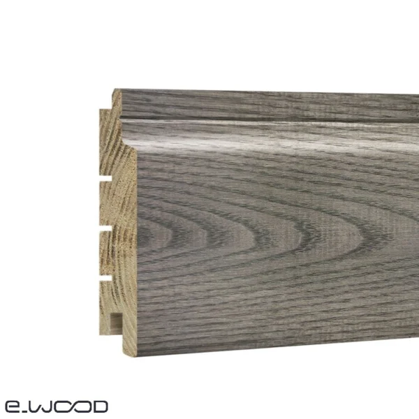 BARDAGE BOIS CHÂTAIGNIER ABOUTÉ CLASSE 4 SATURÉ GRIS SILVER GREY (GRIS) - IVAR 21*125*2900 - Zoom img