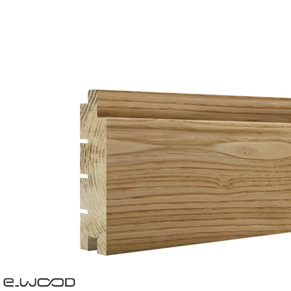 BARDAGE BOIS CHÂTAIGNIER ABOUTÉ CLASSE 4 SATURÉ TON BOIS TEAK - ORLA 20*110*3000 - Zoom img