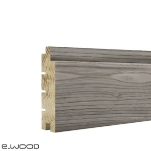 BARDAGE BOIS CHÂTAIGNIER ABOUTÉ CLASSE 4 SATURÉ GRIS GREY CLOUD (VIEUX BOIS) - ORLA 20*110*3000 - Zoom img