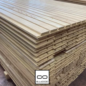 BARDAGE BOIS CHÂTAIGNIER ABOUTÉ CLASSE 4 SATURÉ TON BOIS TEAK - ASLOG 21*125*3000 - Packaging img