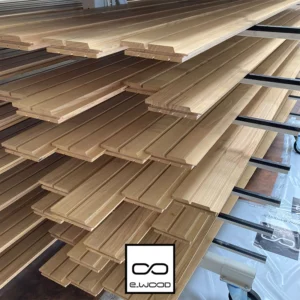 BARDAGE BOIS CHÂTAIGNIER ABOUTÉ CLASSE 4 SATURÉ TON BOIS TEAK - ASLOG 21*125*3000 - Ambiance6 img
