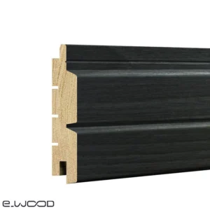 BARDAGE BOIS CHÂTAIGNIER ABOUTÉ CLASSE 4 SATURÉ NOIR INTENSE - ASLOG 21*125*3000 - Zoom img