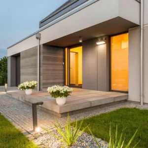 BARDAGE BOIS CHÂTAIGNIER ABOUTÉ CLASSE 4 SATURÉ GRIS GREY CLOUD (VIEUX BOIS) - ASLOG 21*125*3000 - Ambiance1 img